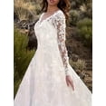 thumbnail image 4 of Vestido de Novia Casa de los Tesoros Encaje Manga Larga Cuello V, 4 of 4