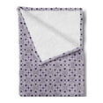 thumbnail image 2 of Vintage Soft Flannel Fleece Blanket, Ornamental Swirls and Stars in Rhombuses Pastel Colored Illustration, Cozy Plush for Indoor and Outdoor Use, 50" x 70", Lilac Purple Dark Purple, by Ambesonne, 2 of 5