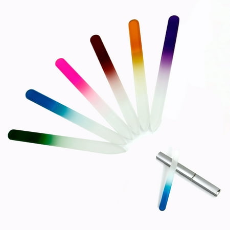 NEW- Crystal Glass Finger Nail File with Case Pedicure Fingernail (Best Glass Nail Files Reviews)