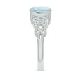 thumbnail image 3 of ANGARA Natural Criss Cross Shank Cushion 2.7 ct Aquamarine Engagement Ring in 14K White Gold for Women (Size-9mm) | March Birthstone, Anniversary, Jewelry Gift for Women | Natural Aquamarine Ring, 3 of 9