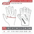 thumbnail image 2 of RDX Weight Lifting Gloves Gym Wrist Support Cow Hide Leather Fitness Exercise Bodybuilding Training, 2 of 4