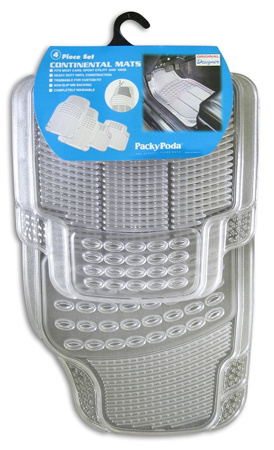 Continental 4 Piece Rubber Floor Mats Clear Walmart Com