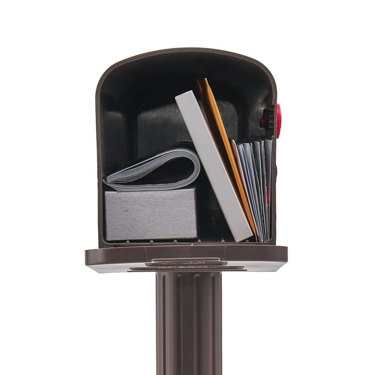 Gibraltar Mailboxes Newbury Medium, Plastic, Mailbox & Post Combo