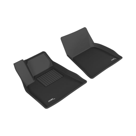 3D MAXpider Custom Fit Kagu Floor Mat (Black) Compatible with Tesla Model S 2012-2014 - Front Row