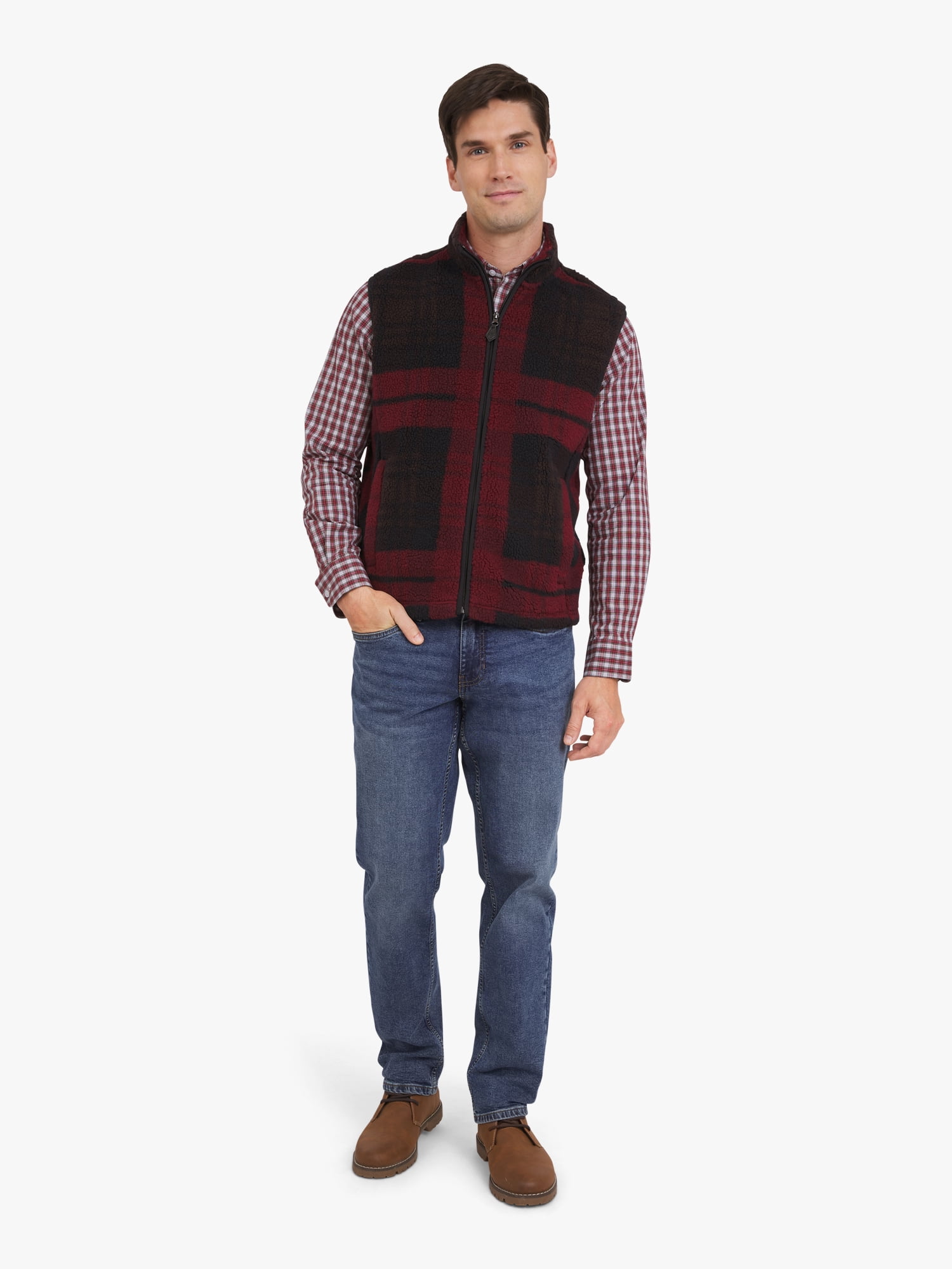 Chaps Men's & Big Men's High Pile Fleece Sherpa Vest, Sizes S-3XL