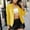 Yellow, variant on Women Fashion Casual Solid Long Sleeve Open Front Notched Collar Suit Cardigan Ladies Jacket Coat plus Size Long Leather Jacket Warm Coat Lb Jacket Christmas Mom Zip Vest Winter Work Jacket Women Soft
