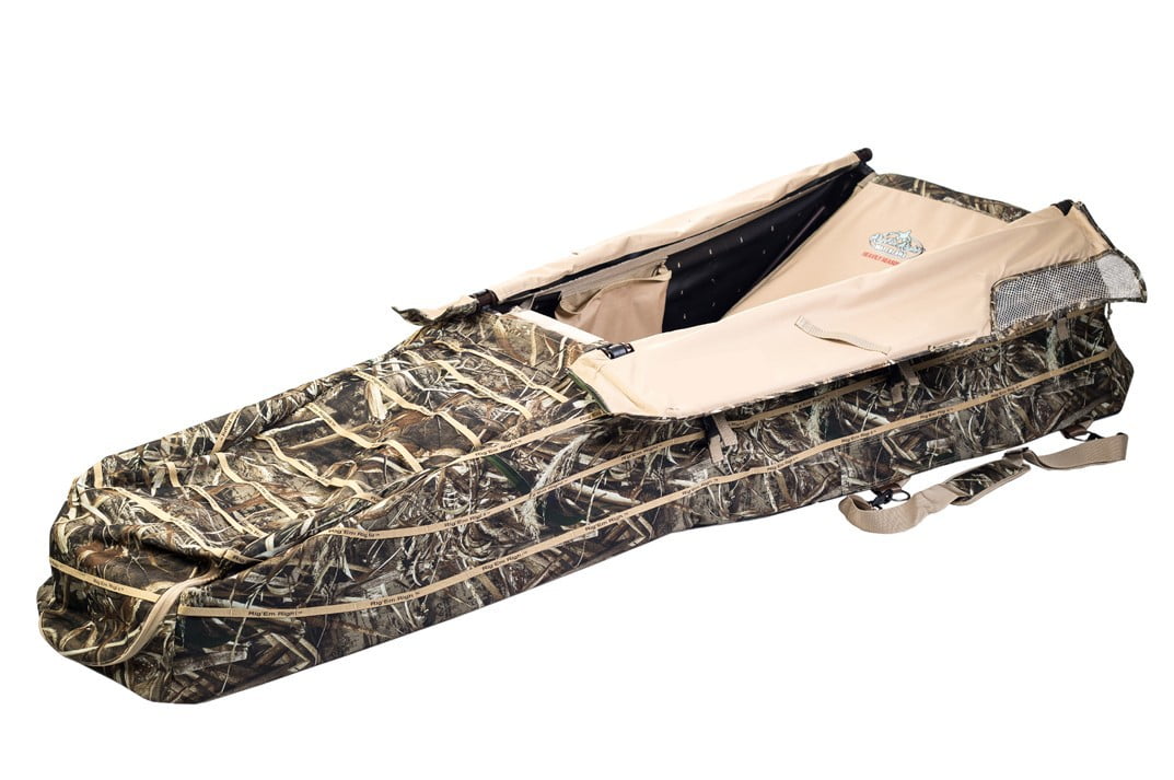 RIG'EM RIGHT WATERFOWL LOW RIDER 3.0 LAYOUT BLIND SNOW COVER WHITE 