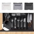 thumbnail image 1 of SCZ Organizador de cubiertos – Organizador de cajones de cocina expandible, organizador de utensilios ajustable, organizador de cajones de cubiertos para tenedores, cuchillos, 1 of 3