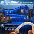 thumbnail image 3 of West Ivory 100ft Blue LED Rope Lights, Connectable Outdoor Permanent Waterproof Accent Exterior Lighting, Transparent PVC Case, ETL Certified, Holiday, Backyard Patio, Home Garden, Decorative, 3 of 9