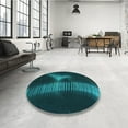 thumbnail image 4 of Ahgly Company Machine Washable Indoor Square Transitional Dark Cyan Green Area Rugs, 6' Square, 4 of 7