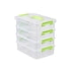 thumbnail image 2 of Stackable Desktop Storage Organizer Box with 4-Tier Drawers, Handle and Buckle Closure, Large Opening Plastic Storage for Office Desk, Makeup, Crafts and Small Items, 2 of 6