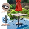 thumbnail image 6 of Sophia & William 5 Pieces Metal Patio Dining Set Swivel Padded Chairs and Table Set, 6 of 9