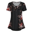 thumbnail image 3 of Nananla Ladies Casual Size S-2XL Floral Print Short Sleeve Round Neckline T-Shirt, 3 of 4