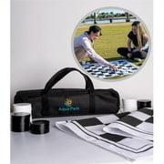 Peerless CHX001 -BLACK-WHITE Giant Checkers Game Set, Black & White