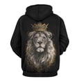 thumbnail image 2 of LAOLIUSN Lion Hoodie Animal 3D Pattern Sweatshirt Hooded Pullover with Pocket S-4XL, 2 of 7