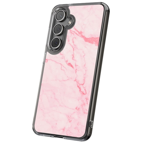 For Samsung Galaxy S20 FE, Hybrid Clear, Pink Marble 2 Print, USA