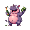 thumbnail image 5 of Cartoon Hippo Theme Stickers, Waterproof Hippo Theme Sticker for Water Bottle Laptop Phone Cases Planner Skateboard Luggage Helmet Party Favor Decor, Ideal for Adults Teens Teacher Rewards, 5 of 9