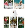thumbnail image 4 of DLAPL Embroidered Bucket Hat for Women Men Fashion Summer Beach Fisherman Cap, Rose White, 4 of 5