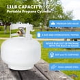 thumbnail image 4 of Flame King 11 lb Squatty Steel Refillable Propane Cylinder with OPD Valve & Built in Gauge for Independence Day 2026, 4 of 9