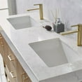 thumbnail image 6 of Pemberly Row Modern 60" White Grain Stone Top Double Vanity in Oak, 6 of 10
