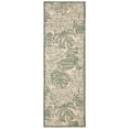 thumbnail image 3 of Safavieh Courtyard Ivy Botanical Indoor/Outdoor Runner Rug, Beige/Green, 2'3" x 6'7", 3 of 10