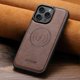 thumbnail image 5 of SUTENI G5 For iPhone 14 Pro Case Compatible with MagSafe Cowhide Texture Leather Back Cover - Black, 5 of 5