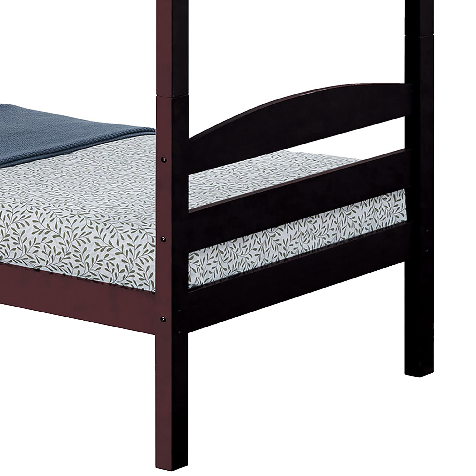 Furniture of America Alli Kids Wood Detachable Twin over Twin Bunk Bed, Espresso