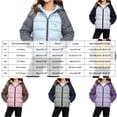 thumbnail image 3 of Kogui Kids Colorblock Puffer Jacket Hooded Zip-Up Warm Winter Coat with Raglan Sleeves Boys Girls 5T 6T (Light Blue,5-6 Years), 3 of 8