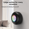 thumbnail image 5 of Waterproof Bluetooth Speaker LED Colorful Luminous Small Speaker Large Suction Cup for Bathroom & Outdoor Use Gray, 5 of 7
