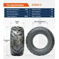 HALBERD Set of 4 25x812 Front & 25x1012 Rear ATV/UTV Tires 6PR Trail