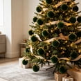 thumbnail image 4 of Solid Velvet Christmas Ball Ornament Set Fabric Hanging Baubles for Xmas Tree Holiday Decor, 4 of 6