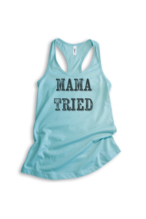 Mama Tried Tank Top, Ladies Racerback Tank Top, Southern Girl Tank, Wild Child Tank, Wild Girl Tank, Cancun, Medium