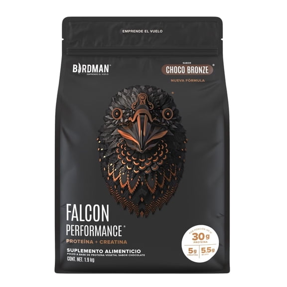 Proteína Vegetal Creatina Birdman Falcon Performance 1.9 Kg Choco Bronze