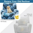 thumbnail image 4 of Xoenoiee Blue Marble Print Recliner Chair Covers, 4 Pieces Lazy Boy Recliner Cover for Recliner Chair, Soft Sofa Slipcover Furniture Protector Washable Sofa Cover for Pets Kids, 4 of 7