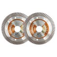 thumbnail image 1 of Disque de Coupe de Matériau Dur en Marbre de Granit de Porcelaine de 7/8 Po avec Lame de Scie en Porcelaine de Béton à Jante Turbo Super Mince de 2pcs, 1 of 2