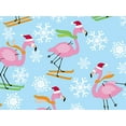 thumbnail image 1 of Pack of 1, Skiing Flamingos Wrapping Paper Roll, 30" x 417' For Holiday Kids Gift Wrap, Made In USA, 1 of 1