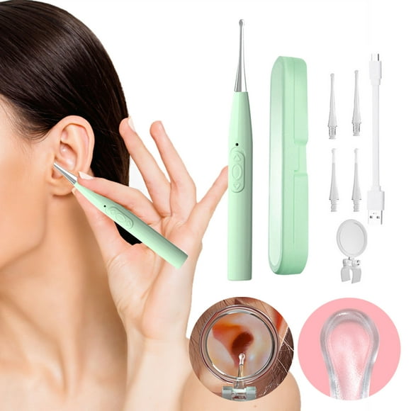 Saline Solution Packets Ear Wax Removal Tools With Light Ear Pick Cleaning Kit For Humans Ear Spoon Tweezers For Ear Health Care Stainless Steel Light Emitting Ear Picking Tweezers