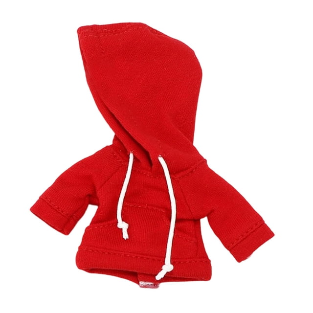 Figura de acción a escala 1/12 con capucha, miniatura suave, figuras de moda de 6 pulgadas Rojo
