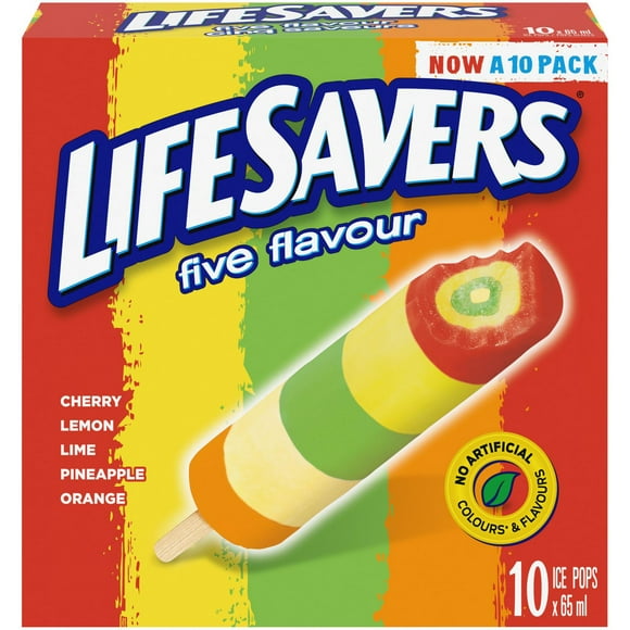LIFESAVERS® Five Flavour Ice Pops 10 x 65 ml, 10 x 65 ML