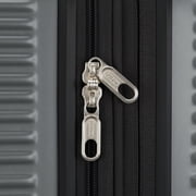 American Tourister Color Waves Medium Checked Expandable Luggage Suitcase with Spinner Wheels, Charcoal