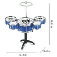 thumbnail image 4 of Kids Drum Set, Toddler Jazz Drum Music Toys 5 Drums with Stool Pedal Percussion Musical Instruments Drum Birthday Early Education Xmas Gift Toys for 3 4 5 Year Old Girls Boys, 4 of 4
