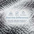thumbnail image 3 of REGALWOVEN Quick Dry Absorbent Non Slip Chenille Bathroom Mat Cozy Shaggy Washable Home Decor for Shower and Tub Gray 16" x 24", 3 of 7