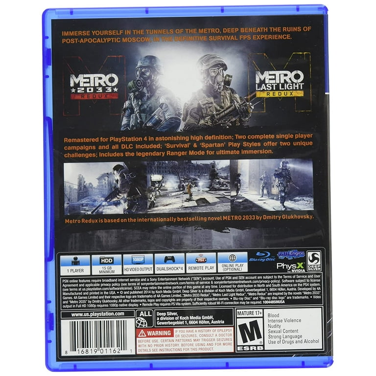 Cokem International Ps4 Metro: Redux - Walmart.com