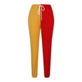 thumbnail image 6 of Hfyihgf Womens Color Block Y2k Baggy Sweatpants Drawstring High Waist Joggers Pants Trendy Relaxed Fit Trousers with Pockets(Red,M), 6 of 8