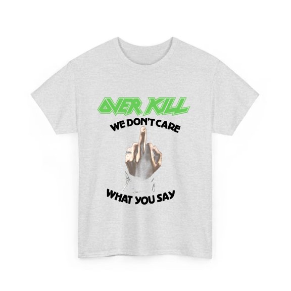 OVERKILL WE DON'T CARE Cotton Black All Size Unisex Black Shirt