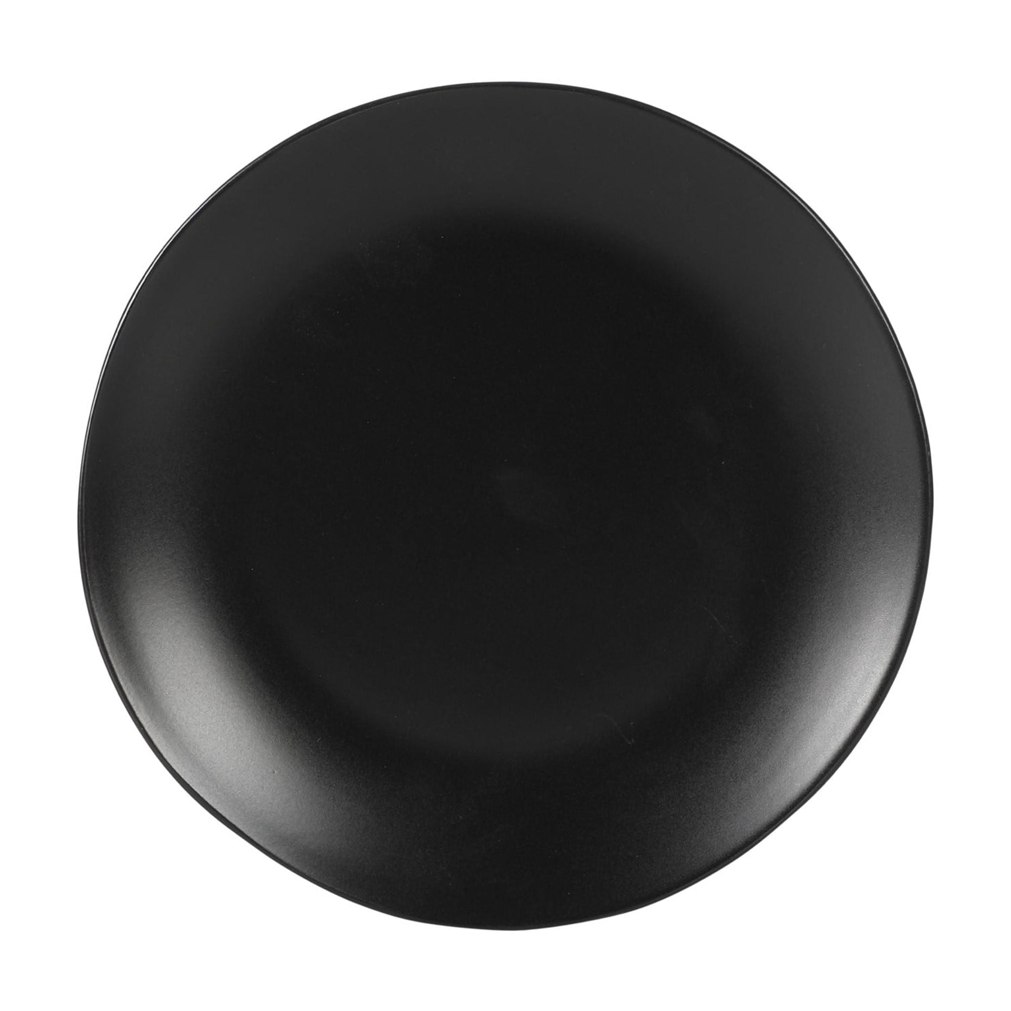 Gibson Home Bethel 18 Piece Plates and Bowls Ceramic Stoneware Organic Shape Dinnerware Set (Service for 6) - Matte Black