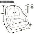 thumbnail image 4 of NORTHCAPTAIN P3 Pontoon Boat Seat Captain Bucket Seat with Boat Seat Cover,White/Grey/Pacific Blue, 4 of 7