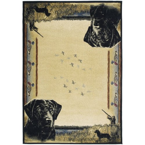 Buckwear Buckwear Duck Hunter Lodge Beige Novelty Rug