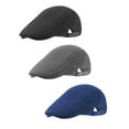 thumbnail image 5 of Gustave 3 Pack Men Mesh Newsboy Hats Summer Breathable Flat Caps Adjustable Flat Beret Cap Vintage Gatsby Cabbie Driving Hunting Hat, 5 of 8