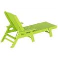 thumbnail image 5 of Costaelm Bayport Chaise Longue Inclinable en Plastique HDPE pour Extérieur - Ensemble de 2, Lime, 5 of 5